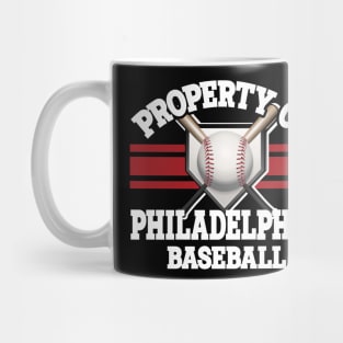 Proud Name Philadelphia Graphic Property Vintage Baseball Mug